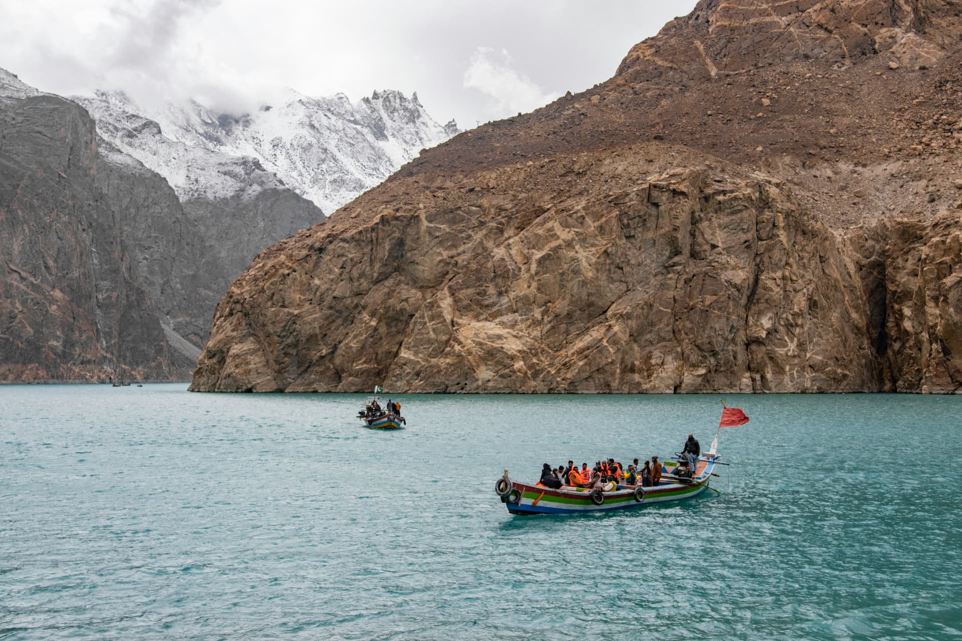 Boats on Attabad Lake
